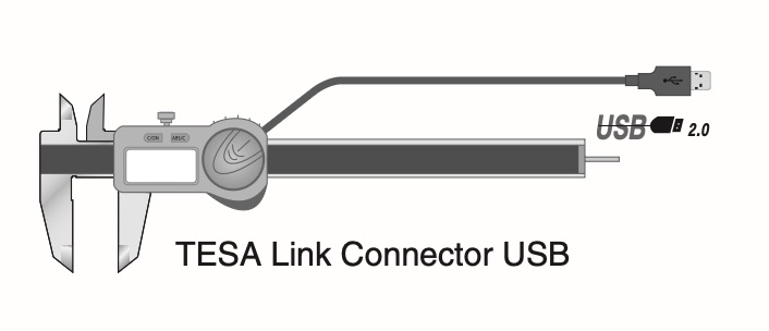 TESA TWIN-CAL digitalt skjutmått 150 mm