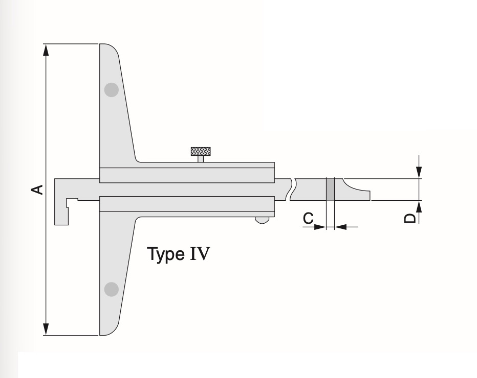 Mjukare djupmätare 200mm/0,02