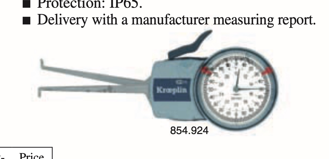 Krœplin invändigt mätinstrument Intertest typ H16200