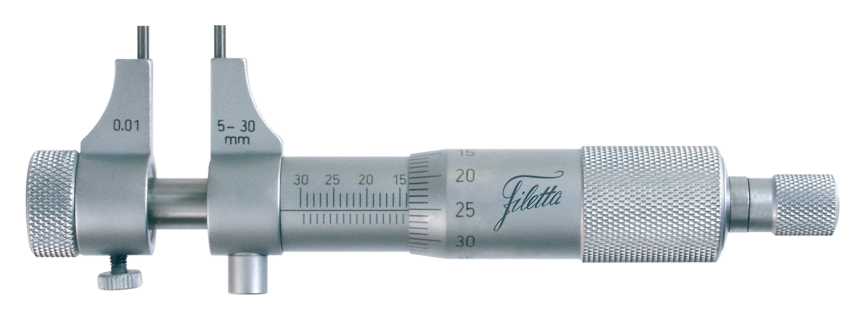 Analog invändig mikrometer med mätstäd för mätning på kuggar