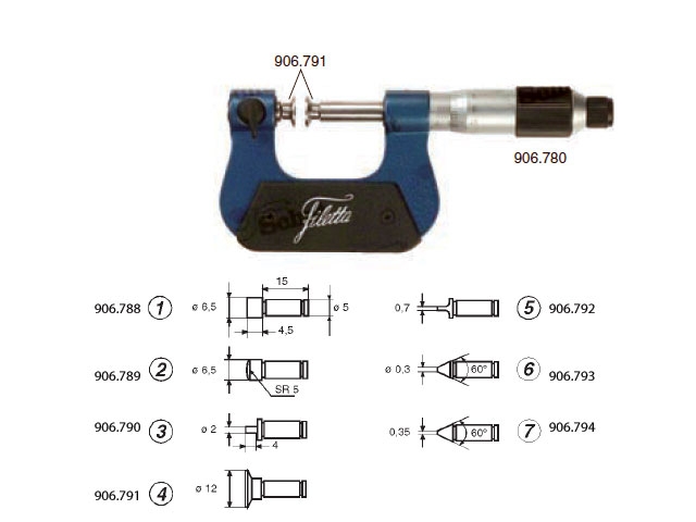 Analog universalmikrometer utan mätinsatser