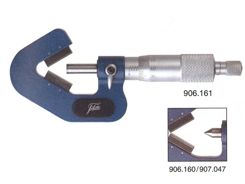 Analog mikrometer med V-städ 85-105 mm 108 graders prisma