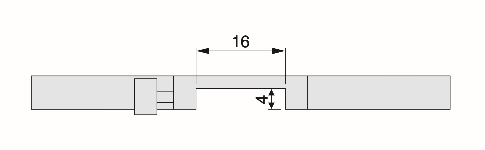 Djupmätningsbas för skjutmått, mätyta 75x6 mm, passar skjutmått med djupstång och mätområde upp till 200 mm, ekonomilinje, standard, universell för stabil och noggrann djupmätning