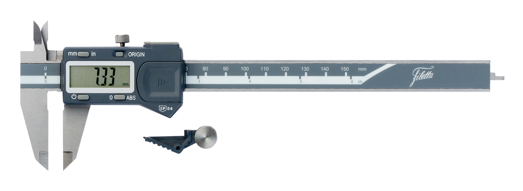 Absolut digitalt skjutmått 0–200 mm – Precisioninstrument med absolutavläsning