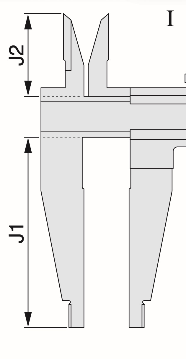 Kraftigt skjutmått 0-1500 mm