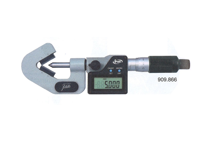 Digital mikrometer med V-städ 50-65 mm 60 graders prisma