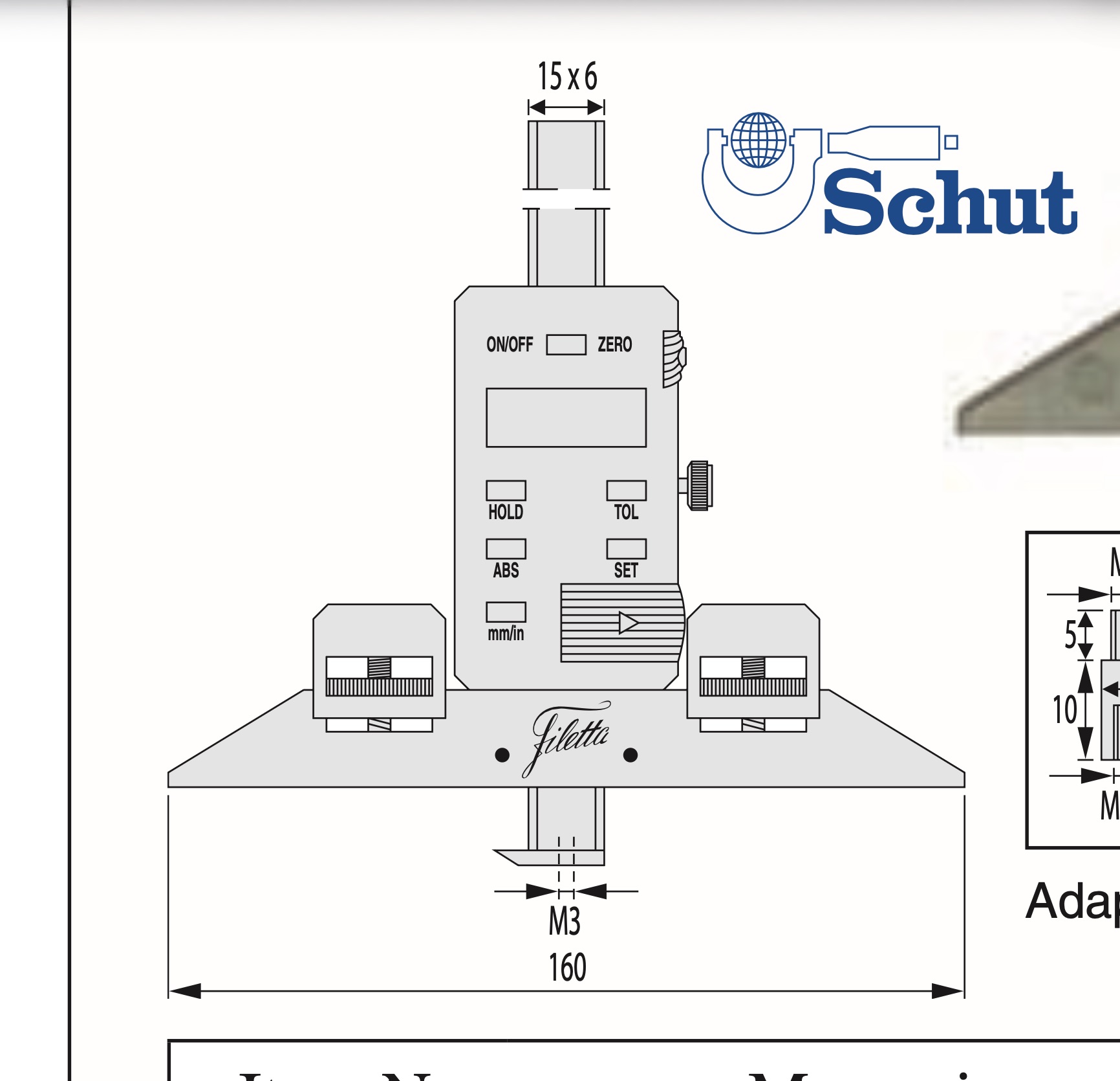 Digital djupmått 300/160mm